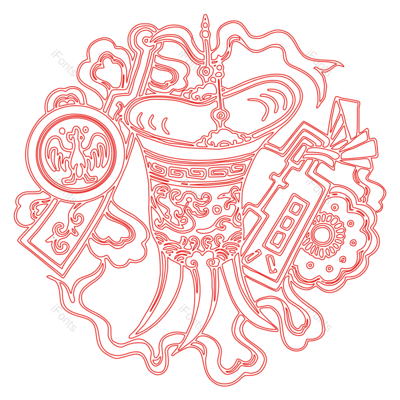 花纹图片,图案元素,剪纸PNG,剪纸元素免抠素材